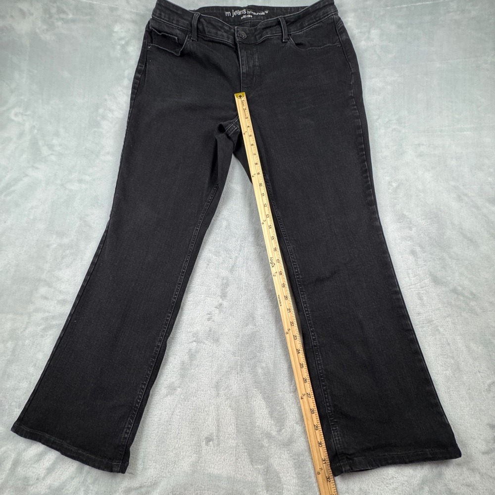 M Jeans by Maurice's Mid Rise Women's Bootcut Black Denim Jeans Size 18W Short - Picture 6 of 11